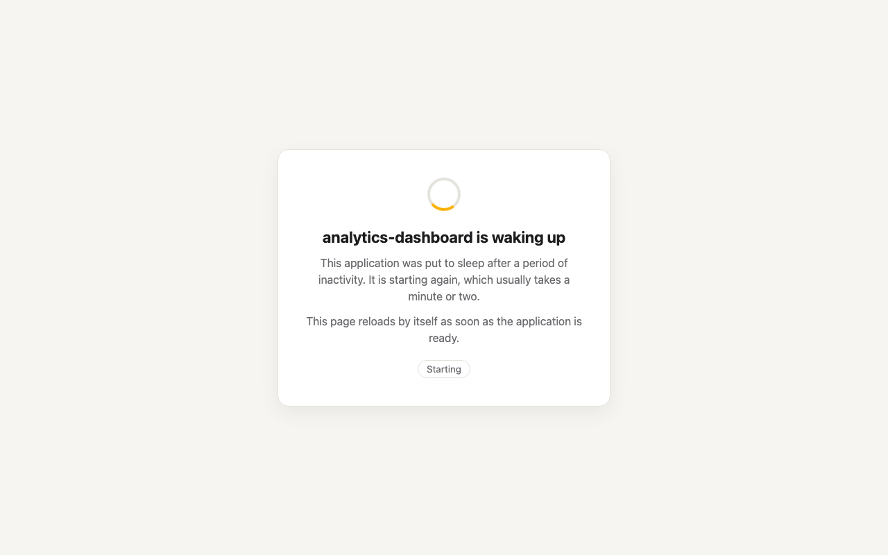 The default waiting page