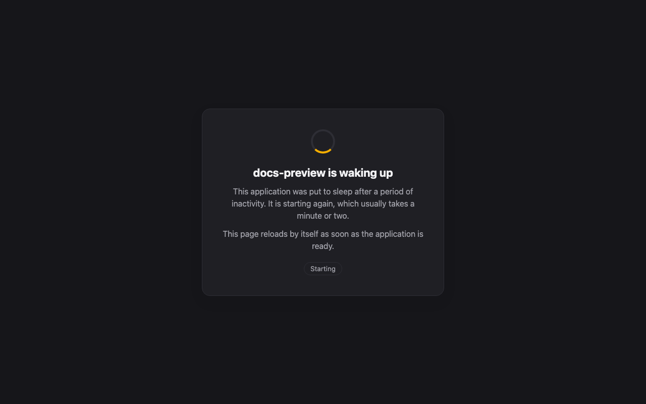 The waiting page, dark
